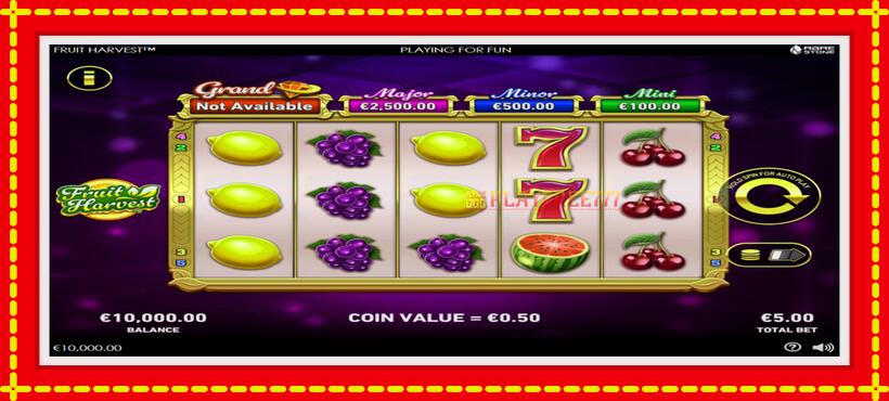 Slot machine Fruit Harvest with access to free game online, picture 2