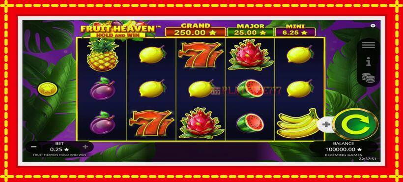 Slot machine Fruit Heaven Hold and Win with access to free game online, picture 2