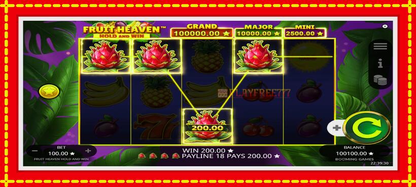 Slot machine Fruit Heaven Hold and Win with access to free game online, picture 3