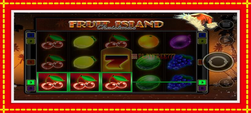 Slot machine Fruit Island Christmas with access to free game online, picture 2