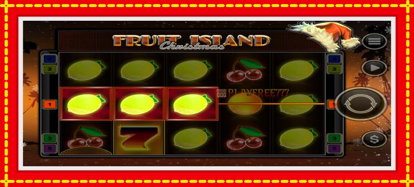 Slot machine Fruit Island Christmas with access to free game online, picture 4