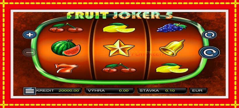 Slot machine Fruit Joker 5 with access to free game online, picture 1