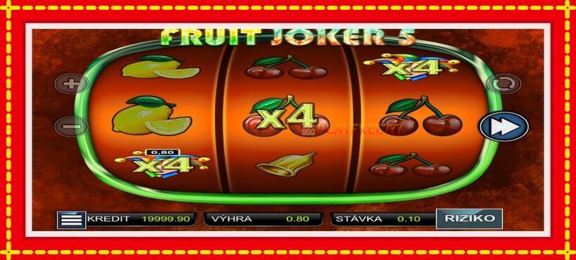 Slot machine Fruit Joker 5 with access to free game online, picture 2