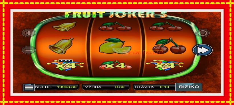 Slot machine Fruit Joker 5 with access to free game online, picture 3