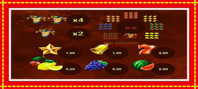 Slot machine Fruit Joker 5 with access to free game online, picture 4