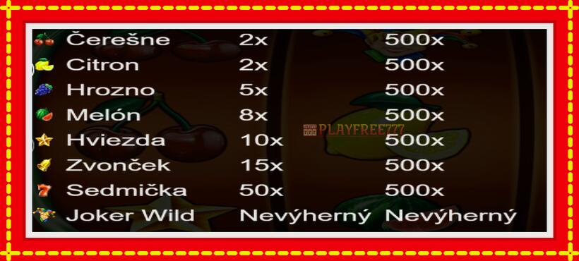 Slot machine Fruit Joker 5 with access to free game online, picture 5