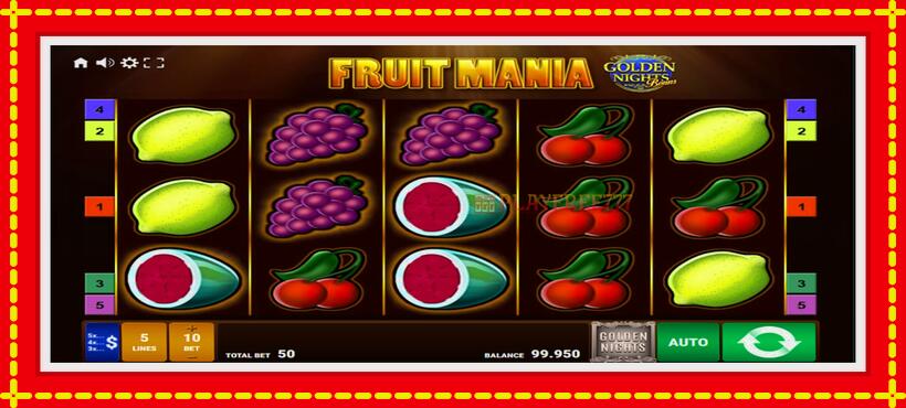 Slot machine Fruit Mania Golden Nights with access to free game online, picture 1