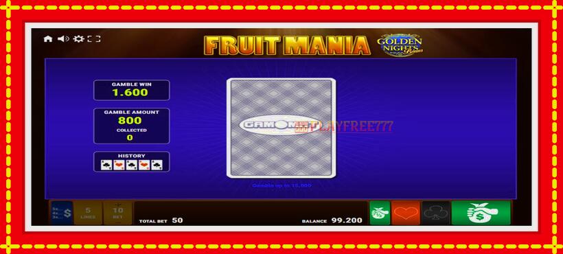 Slot machine Fruit Mania Golden Nights with access to free game online, picture 4