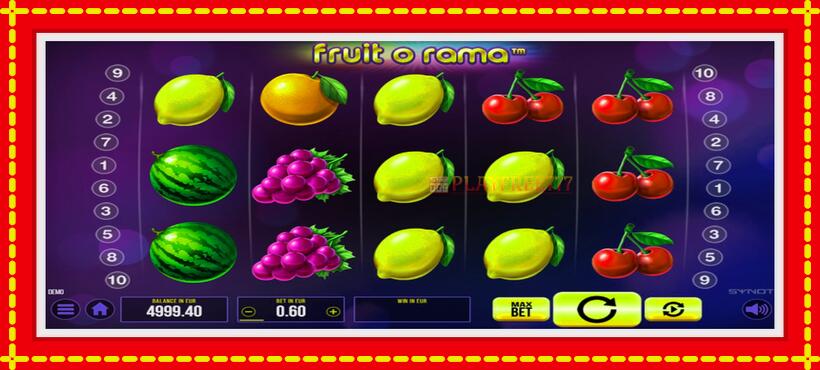 Slot machine Fruit o Rama with access to free game online, picture 2