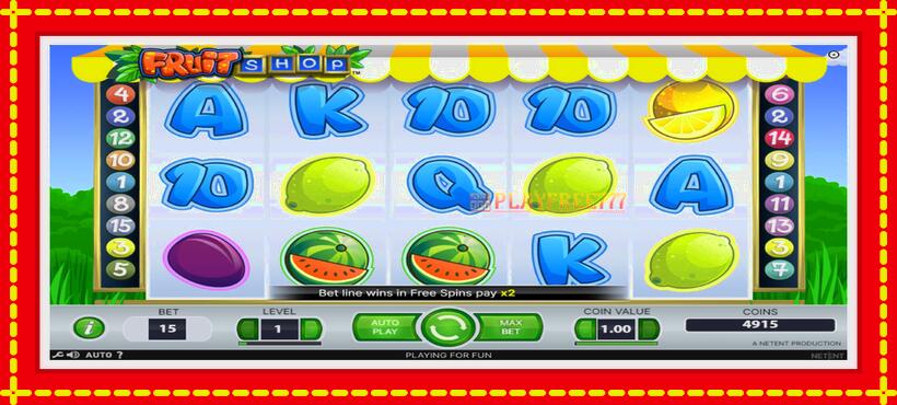 Slot machine Fruit Shop with access to free game online, picture 2