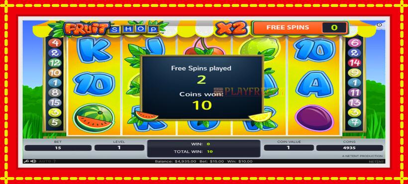 Slot machine Fruit Shop with access to free game online, picture 3