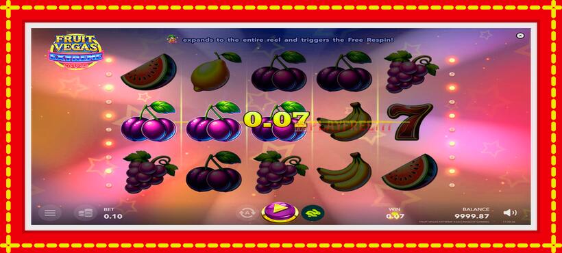 Slot machine Fruit Vegas Extreme x125 with access to free game online, picture 2