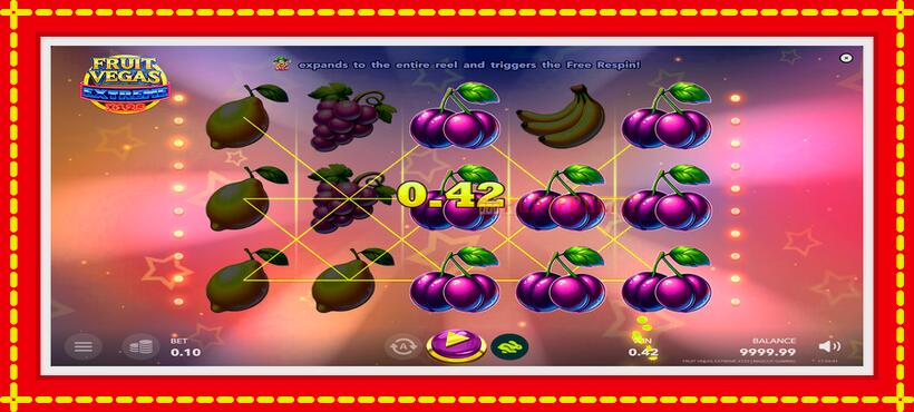 Slot machine Fruit Vegas Extreme x125 with access to free game online, picture 4