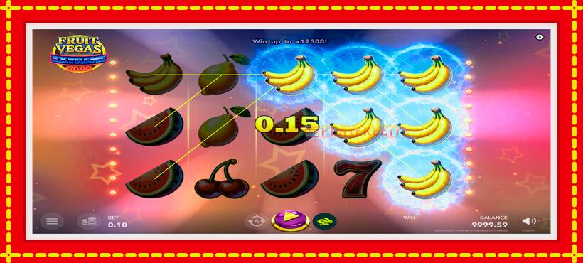 Slot machine Fruit Vegas Extreme x125 with access to free game online, picture 5