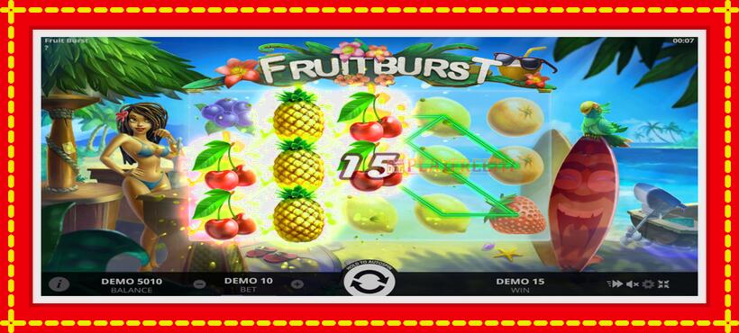 Slot machine Fruitburst with access to free game online, picture 2