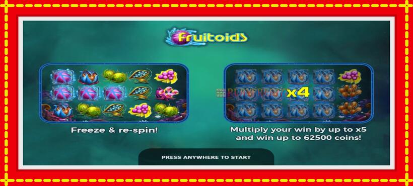 Slot machine Fruitoids with access to free game online, picture 1