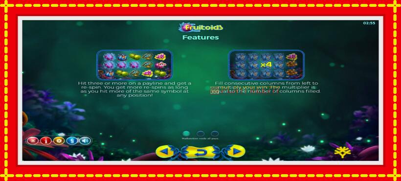 Slot machine Fruitoids with access to free game online, picture 4