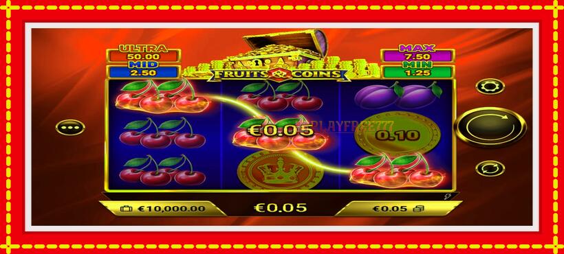 Slot machine Fruits & Coins with access to free game online, picture 4