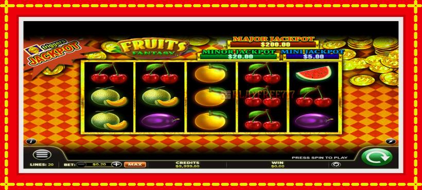 Slot machine Fruits Fantasy with access to free game online, picture 2