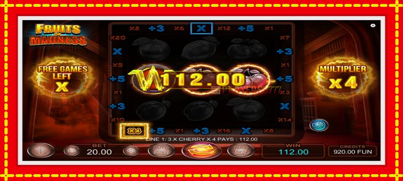 Slot machine Fruits Of Madness with access to free game online, picture 3