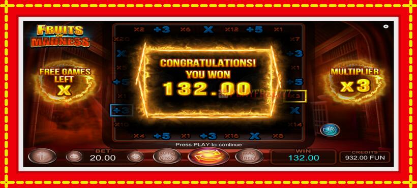 Slot machine Fruits Of Madness with access to free game online, picture 5