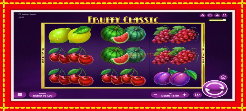 Slot machine Fruity Classic with access to free game online, picture 1