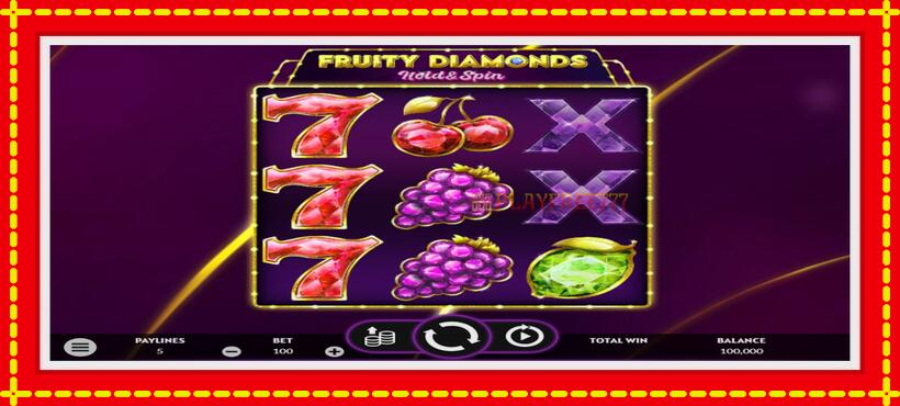 Slot machine Fruity Diamonds with access to free game online, picture 1