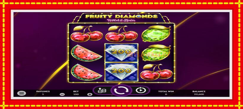 Slot machine Fruity Diamonds with access to free game online, picture 3