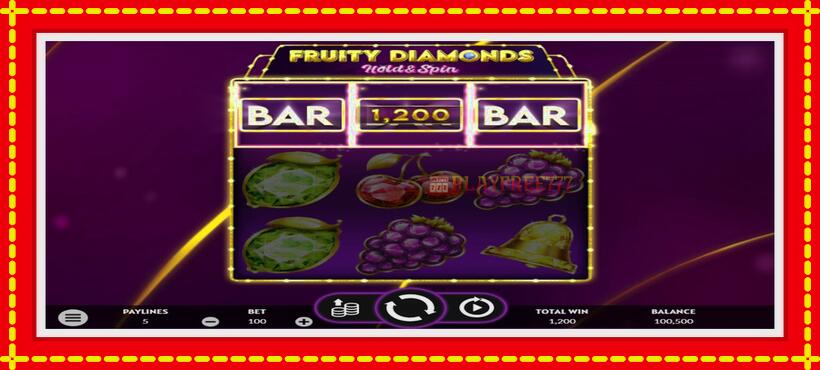 Slot machine Fruity Diamonds with access to free game online, picture 4