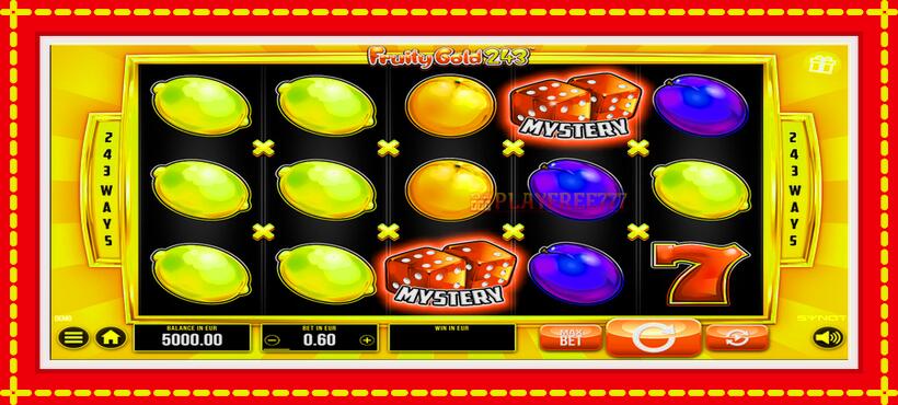 Slot machine Fruity Gold 243 with access to free game online, picture 1