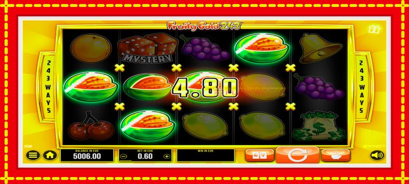 Slot machine Fruity Gold 243 with access to free game online, picture 5