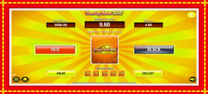 Slot machine Fruity Gold 243 with access to free game online, picture 6