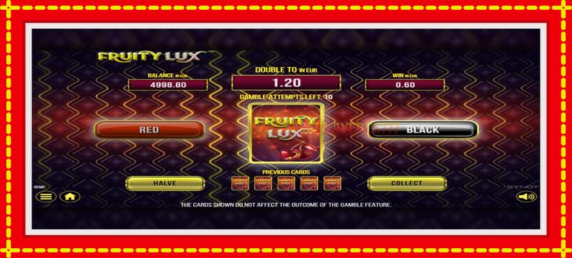 Slot machine Fruity Lux with access to free game online, picture 4