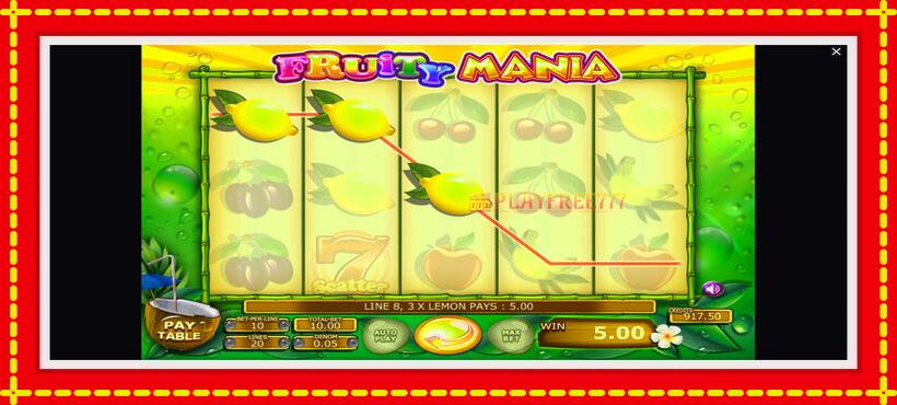 Slot machine Fruity Mania with access to free game online, picture 3