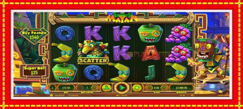 Slot machine Fruity Mayan with access to free game online, picture 2