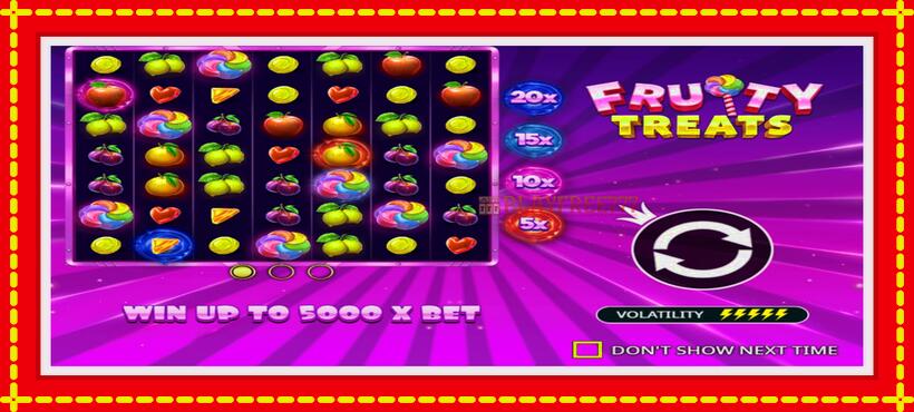 Slot machine Fruity Treats with access to free game online, picture 1