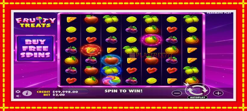 Slot machine Fruity Treats with access to free game online, picture 2