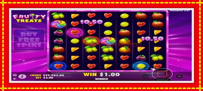 Slot machine Fruity Treats with access to free game online, picture 3