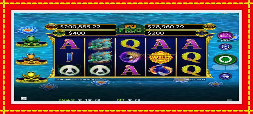 Slot machine Fu Frog Animals with access to free game online, picture 2