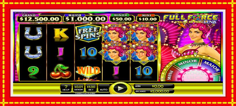 Slot machine Full Force Vegas Revue with access to free game online, picture 1