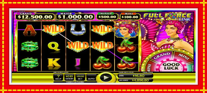 Slot machine Full Force Vegas Revue with access to free game online, picture 2