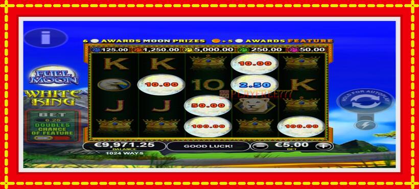 Slot machine Full Moon: White King PowerPlay Jackpot with access to free game online, picture 3