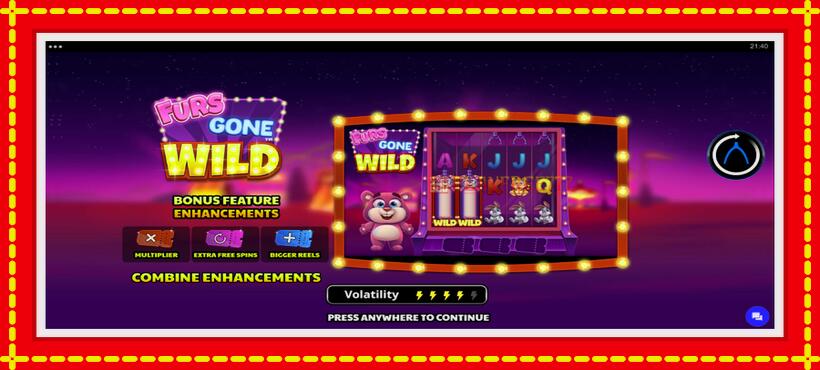 Slot machine Furs Gone Wild with access to free game online, picture 1