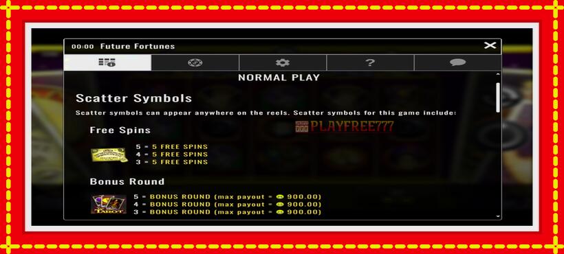 Slot machine Future Fortunes with access to free game online, picture 3