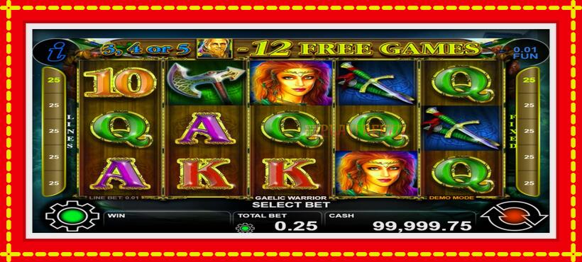 Slot machine Gaelic Warrior with access to free game online, picture 1