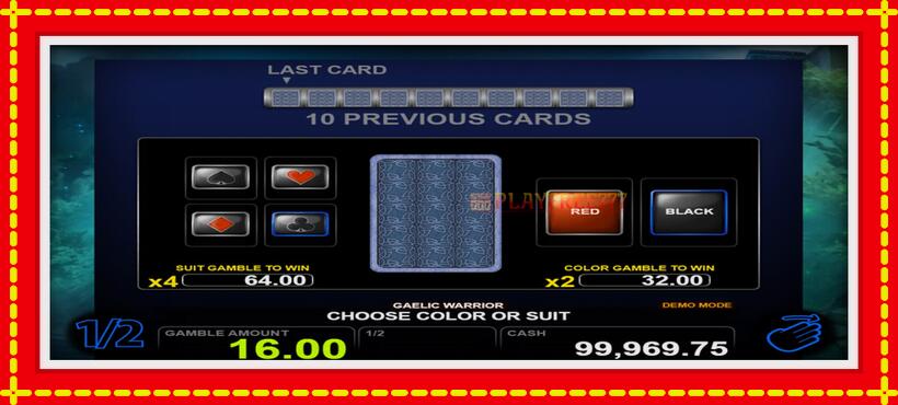 Slot machine Gaelic Warrior with access to free game online, picture 3