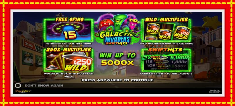 Slot machine Galactic Invaders with access to free game online, picture 1