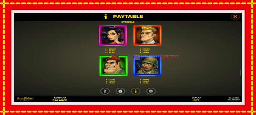 Slot machine Galactic Invaders with access to free game online, picture 6