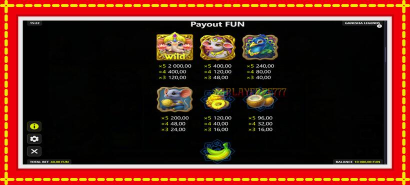 Slot machine Ganesha Legends with access to free game online, picture 6