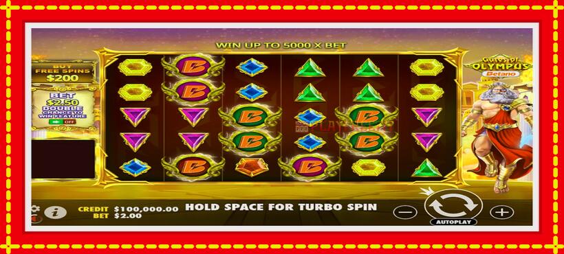 Slot machine Gates of Betano Olympus with access to free game online, picture 1